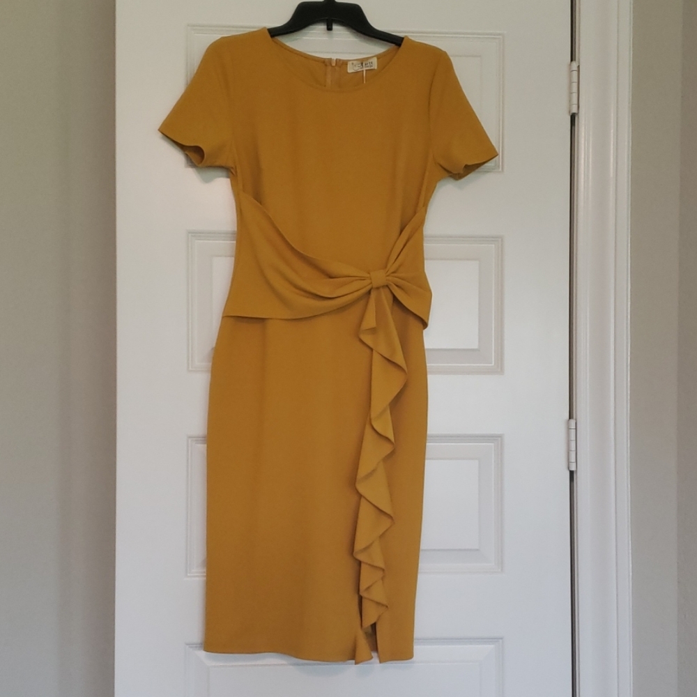 Yellow Rouched Dress - Brand New with tags!